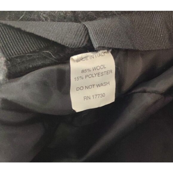 Platina Women's Charcoal Gray Wool Blend Cloche Hat With Ruffled Brim - Picture 9 of 11